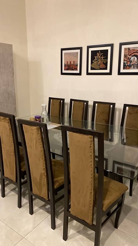 Dining Table With 8 chairs Double mirror Brand New for Sale 2