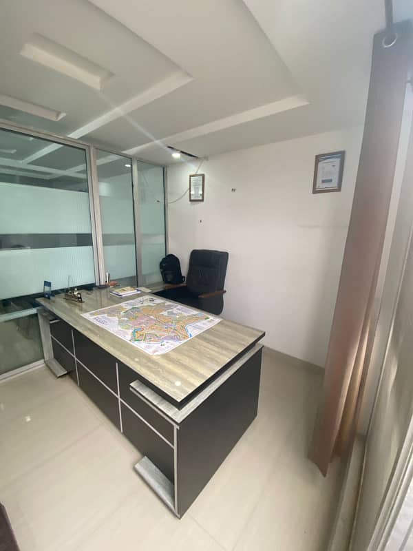 300 Sq/Ft Fully FURNISHED OFFICE Available For RENT In Bahria Town Phase 8 C Junction RWP 12