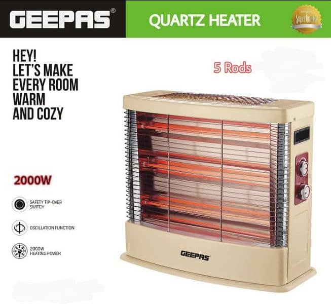 Heater Electric GEEPAS Brand 2000 Watt 0