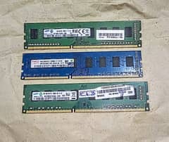 4GB DDR-3  Original Samsung Ram (3 Sticks ) Fast Processing ram (PC3)