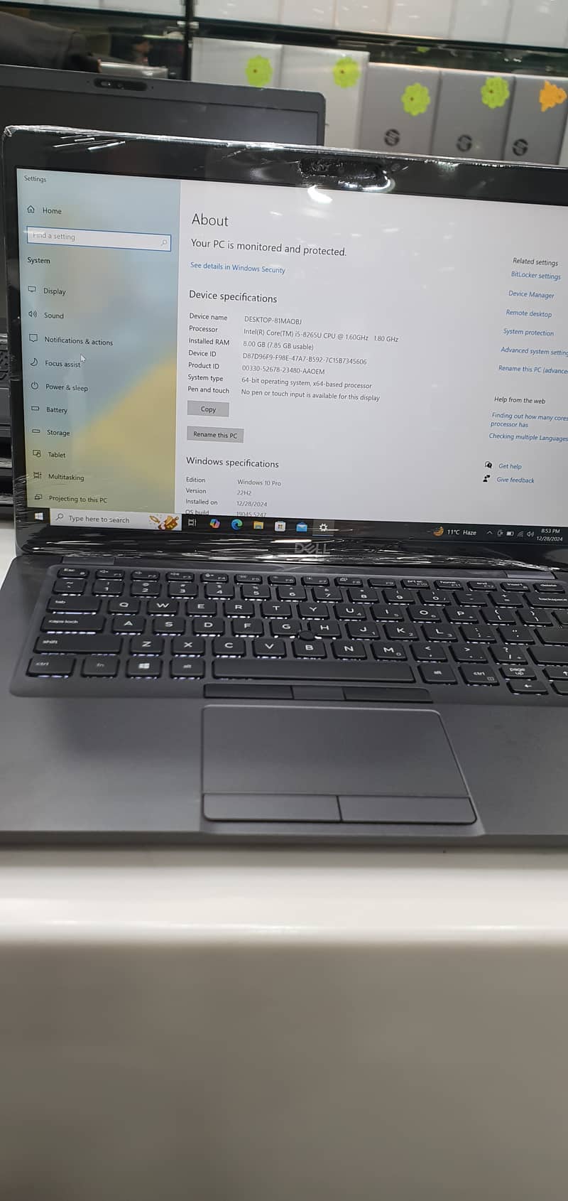 Dell latitude 5400 Core i5 8th gen quad core 8/256gb laptop for sale 8