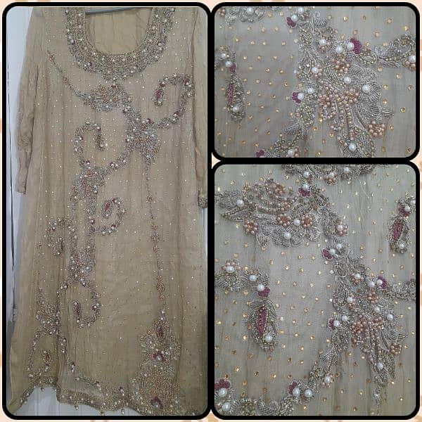 heavy shirt with beautifull work in larg size 0