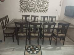 dining table with ten chairs