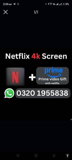 270 : 4k Ultra HD for 1 Month ( whataapp 03201955838 )