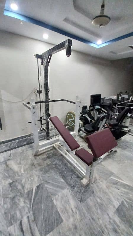 4 station multi station butterfly lat pull down multigym gym rowing 2