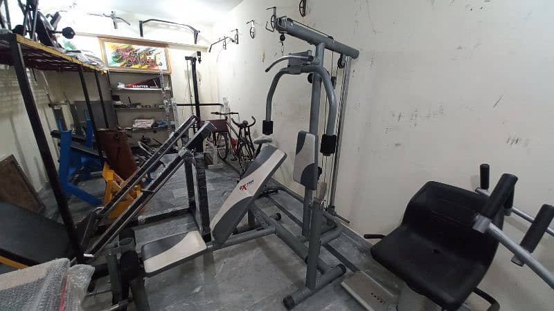 4 station multi station butterfly lat pull down multigym gym rowing 4