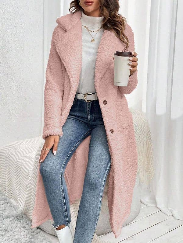 1 pc Womens Stylish Long Coat (Delivery only) 3