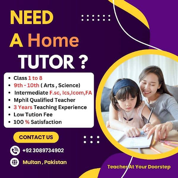 Home Tuition Available / Matric, F. sc, Ics , Icom, FA 0