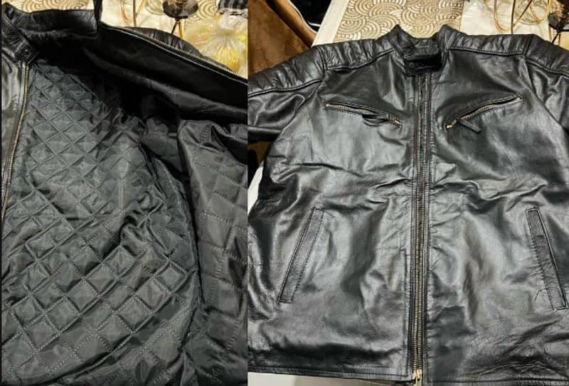 pure cow leather jacket 0