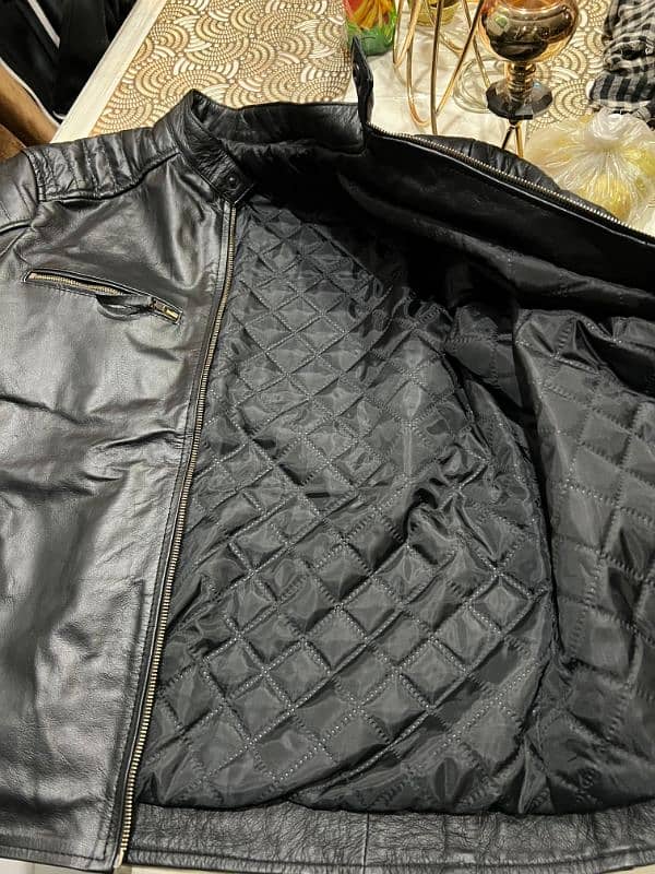 pure cow leather jacket 1