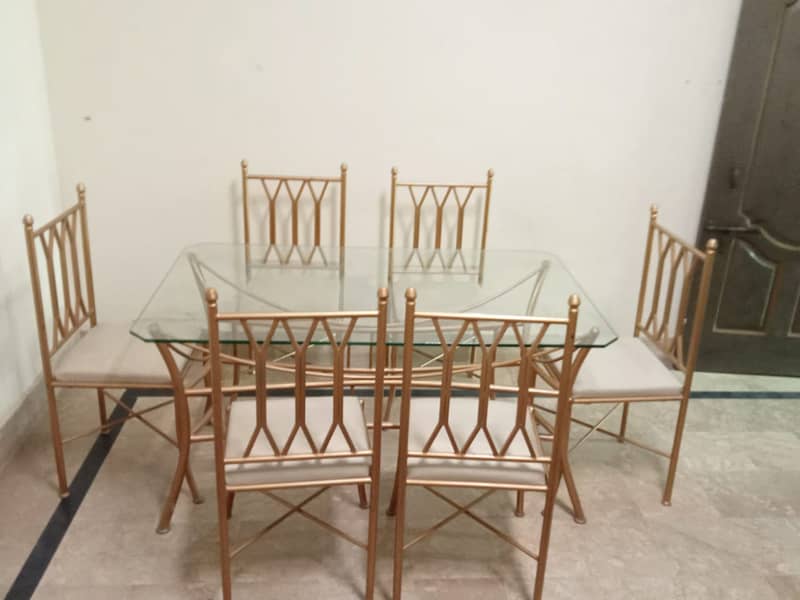 Iron Dinning Table with 6 chairs 0