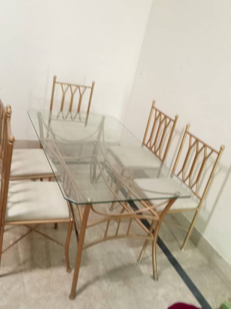 Iron Dinning Table with 6 chairs 1