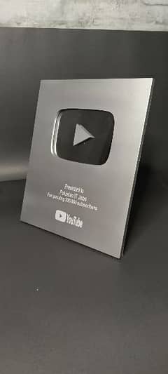 "Custom YouTube Play Button | Golden & Silver Awards with Your Name"