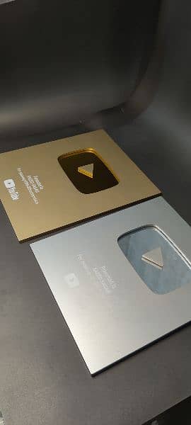 "Custom YouTube Play Button | Golden & Silver Awards with Your Name" 4