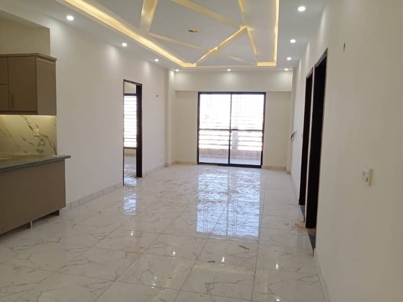 BRAND NEW 4 BED-DD FLAT AVAILABLE FOR RENT IN BOUNDARY WALL PROJECT KINGS PRESIDENCY NEAR MUNAWAR CHOWRANGI GULISTAN-E-JAUHAR 1