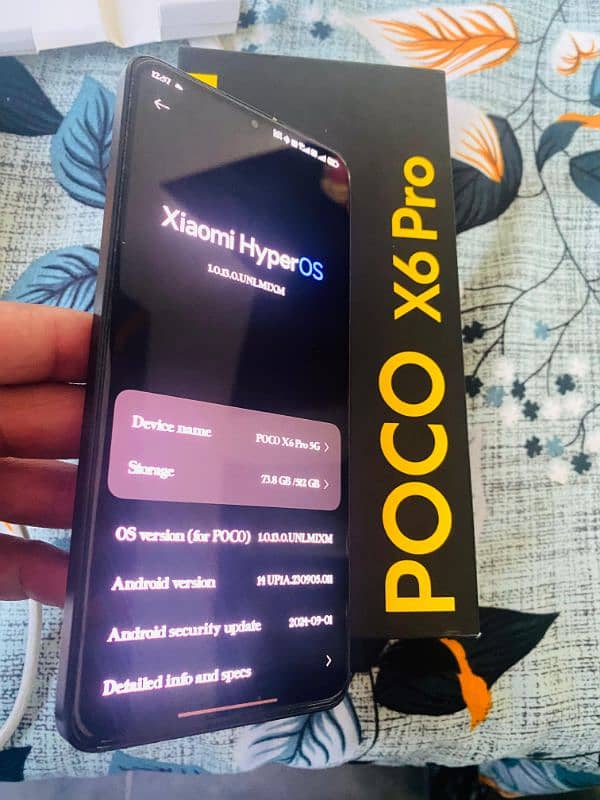 POCO X6 PRO 12 +8GB RAM 512 GB DEMENSITY 8300ULTRA 7