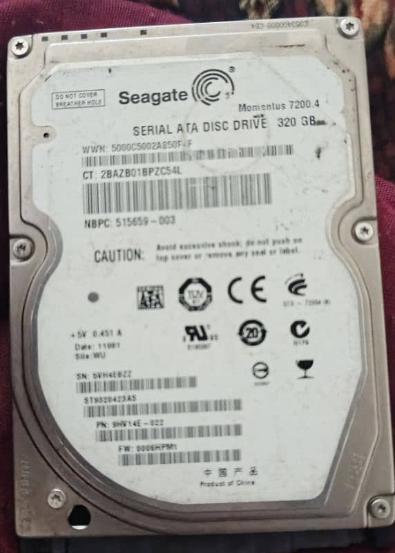 Seagte hard disc (320GB) 0