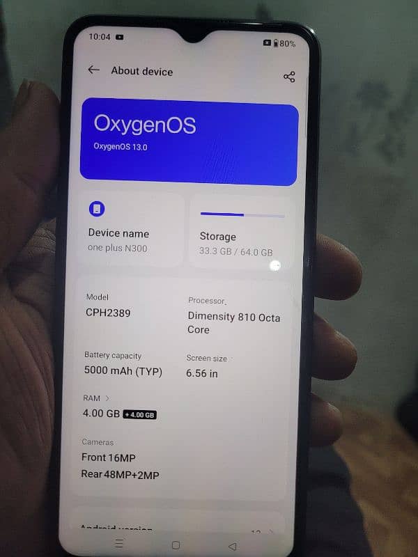 one plus N3000 64Gb ram 4.4 0