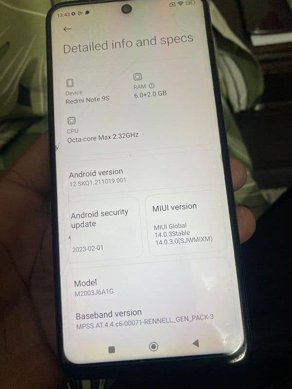 mi note 9s 6 128 with box 5