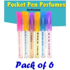 6 PCs Long Lasting Floral Fruity woody pocket perfume