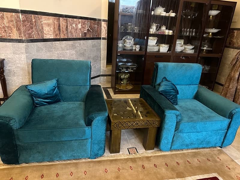 L-shaped + 2 single sofas for sale 2