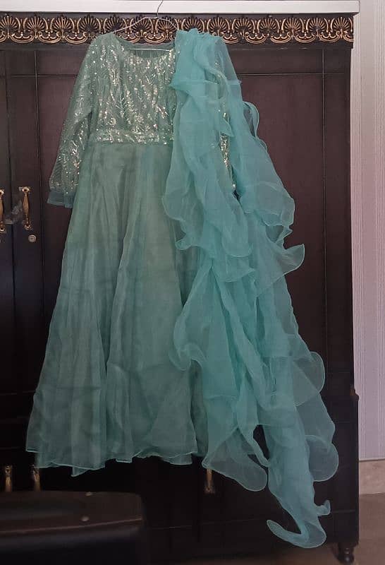 turquoise color maxi 1