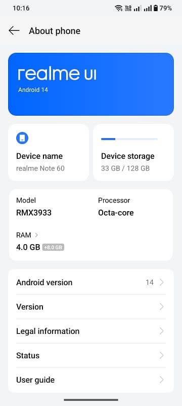 realme note 60 4