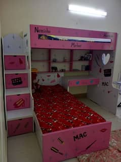 *Kids double bunk bed with wardrobe*