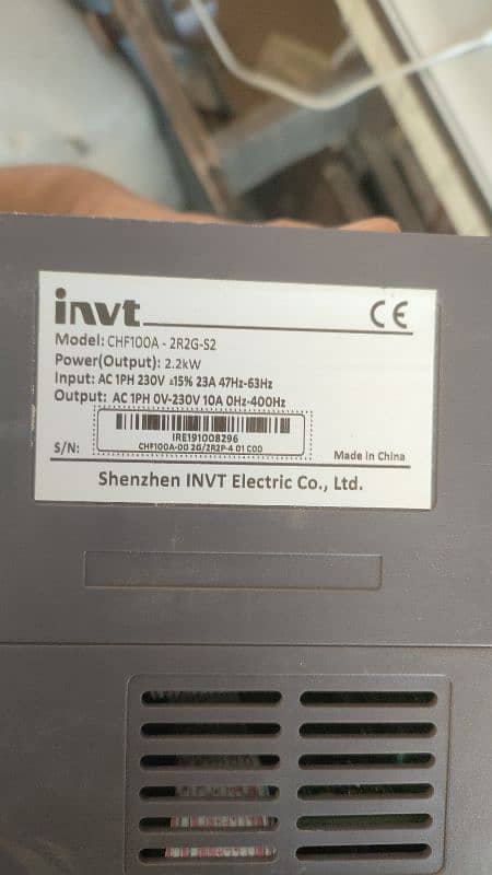 invt VFD inverter 2.2kw hay box pack 4