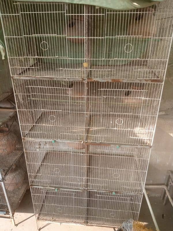 cages 8 portions size 15/15 lovebirds or cocktail k box bhi hai 0