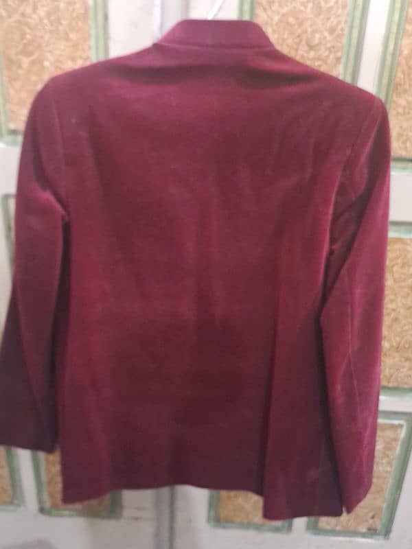 Maroon Velvet coat. 1