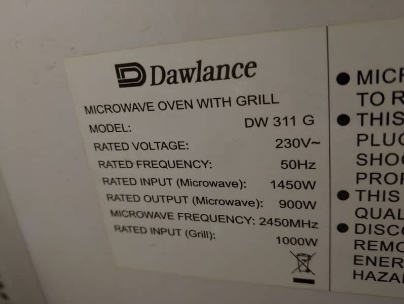 microwave Dawlance condition 10/10 3