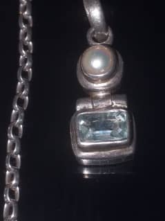 Rare AQuamarin pearl pandant