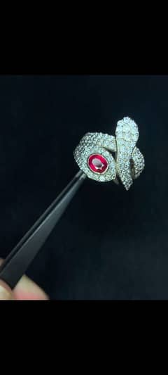 Outstanding Natural Ruby In 925 Pure Silver Marvellous Ring