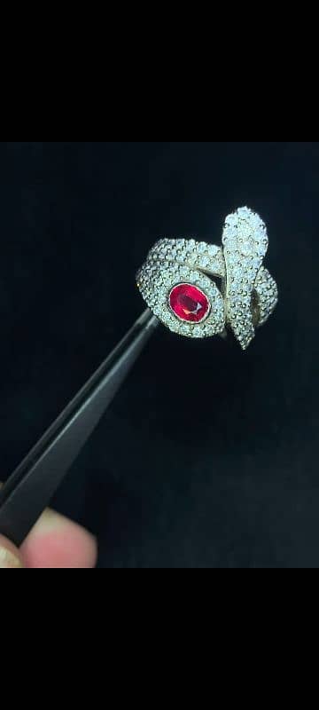 Outstanding Natural Ruby In 925 Pure Silver Marvellous Ring 1