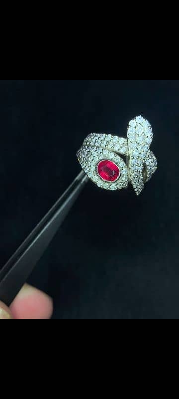 Outstanding Natural Ruby In 925 Pure Silver Marvellous Ring 2