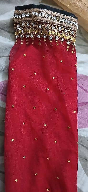 Elegant Red Maroon and Gold (36) Pannels Frock 1