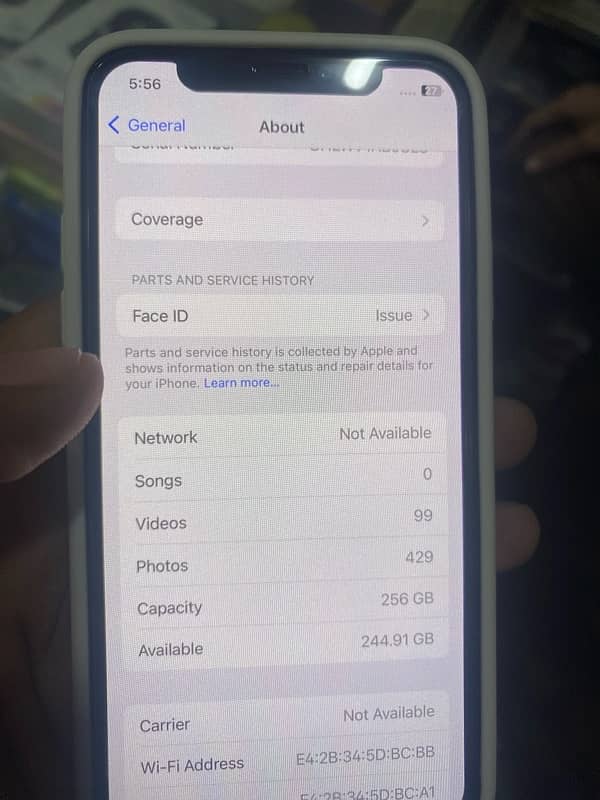 Iphone X 256gb approved 7