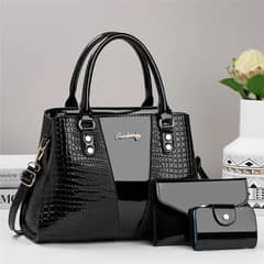 3-Piece Women's Handbag Set: Large Capacity, European Style