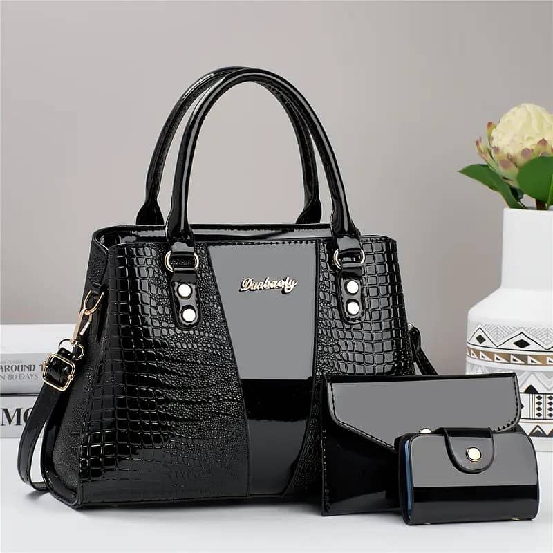 3-Piece Women's Handbag Set: Large Capacity, European Style 2