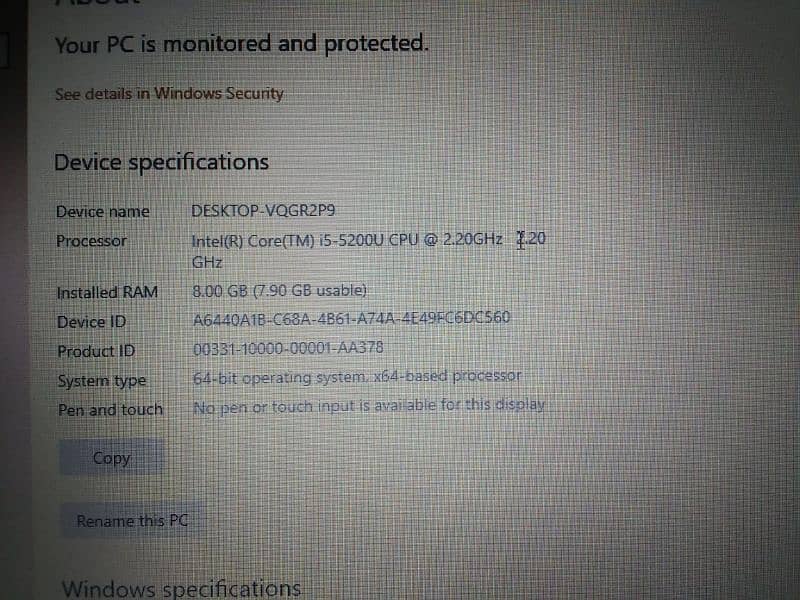 Dell Core i5 5th generation Laptop 10/9.5 Condition full new 7