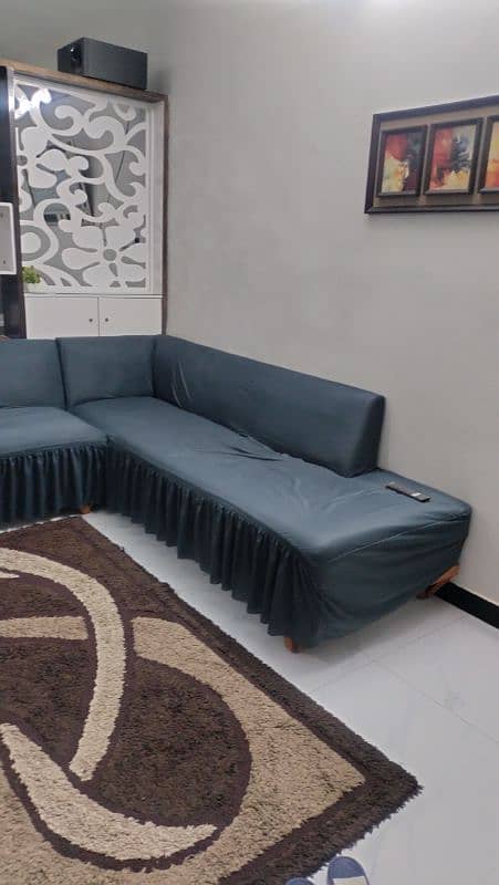 L shaped sofa seater 1