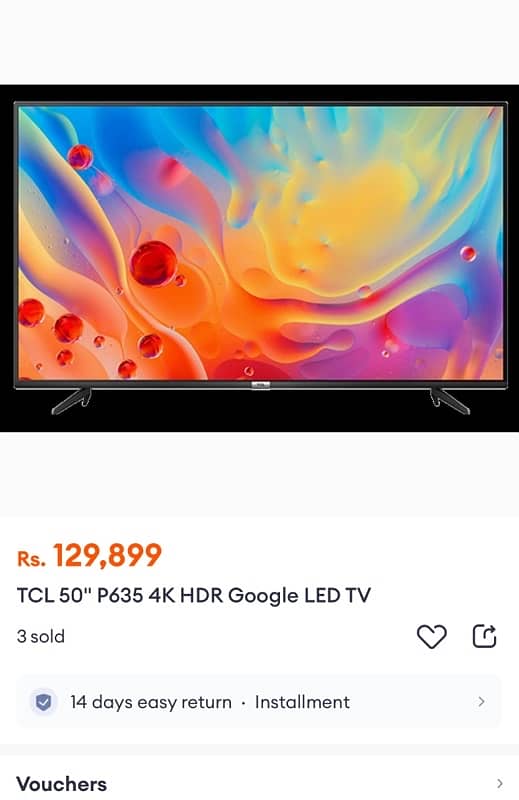 TCL 50inch 4K UHD LED TV for sale 0