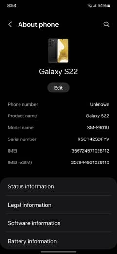 Samsung Mobile S22