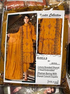 selling clothes dhanak 3pc Maria b brand