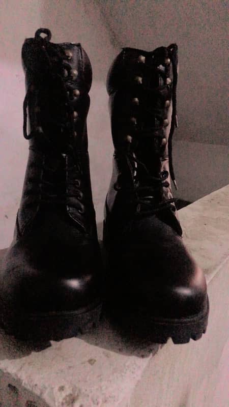 Leather Black 42 size boots 1