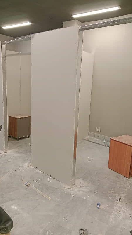 gypsum board and cement board partition 0