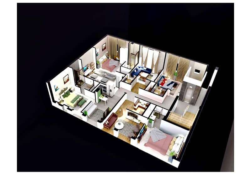 One Bedroom Apartment Available For Sale In New Lahore City Next to Bahria Town Lahore 4