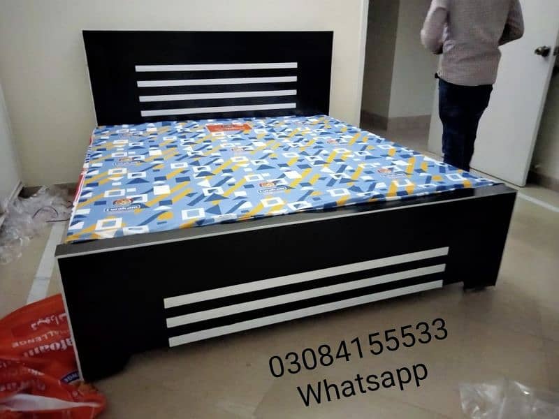 Wooden Double Bed-double bed wooden 4