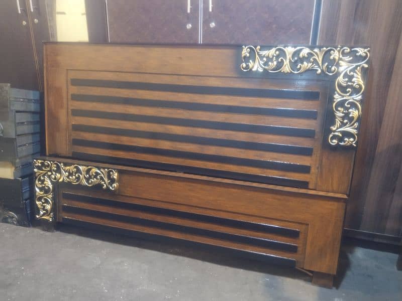 Wooden Double Bed-double bed wooden 6